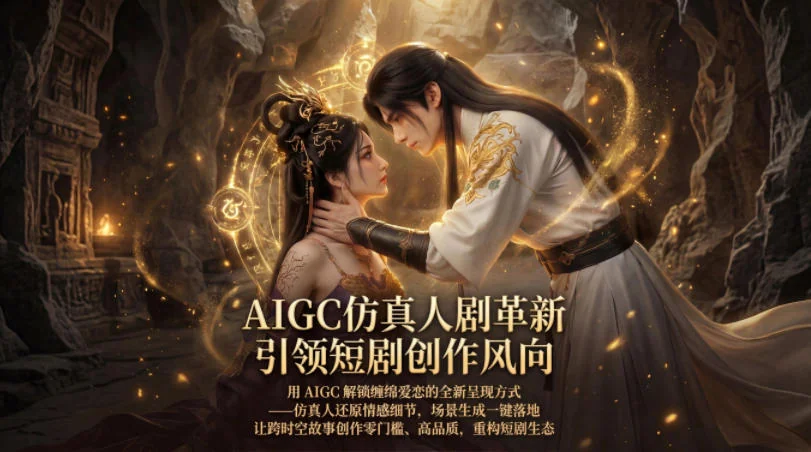AIGC仿真人《合欢宗》短剧教学：零门槛解锁跨时空爱恋，高品质重构短剧生态插图