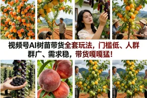 视频号AI树苗带货玩法：低门槛广人群，稳定需求提升带货收益