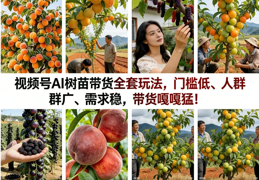 视频号AI树苗带货玩法：低门槛广人群，稳定需求提升带货收益插图