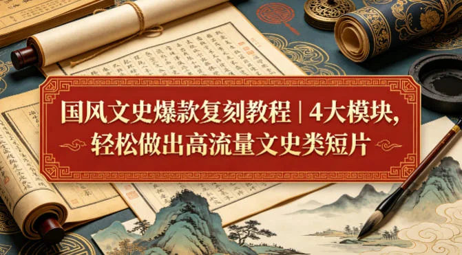 国风文史短片爆款教程：4大模块教你轻松制作高流量短视频插图