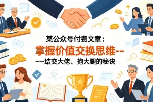 掌握价值交换思维：高效结交大佬、抱大腿的实用秘诀
