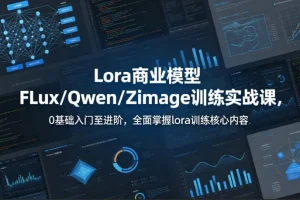 0基础学Lora商业模型实战课：FLux/Qwen/Zimage训练从入门到进阶，掌握核心内容