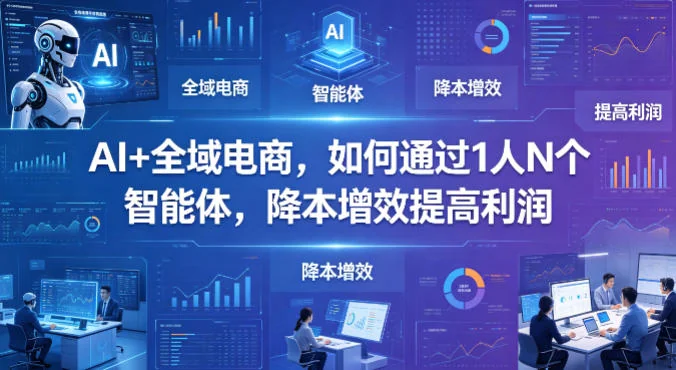 AI+全域电商实战:1人N个智能体,降本增效提升利润的秘诀插图 AI+全域电商实战:1人N个智能体,降本增效提升利润的秘诀插图