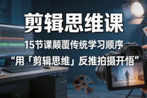 零基础学剪辑思维：15节课颠覆传统顺序，用反推法掌握拍摄与剪辑技巧