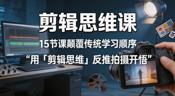 零基础学剪辑思维：15节课颠覆传统顺序，用反推法掌握拍摄与剪辑技巧插图