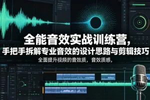 全能音效实战训练营：拆解专业音效设计思路与剪辑技巧，提升视频质感