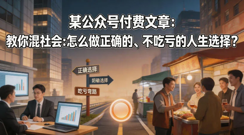 混社会必看：如何做出正确且不吃亏的人生选择？插图