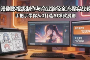AI漫剧影视级制作全流程实战教学：从0到1打造爆款商业路径