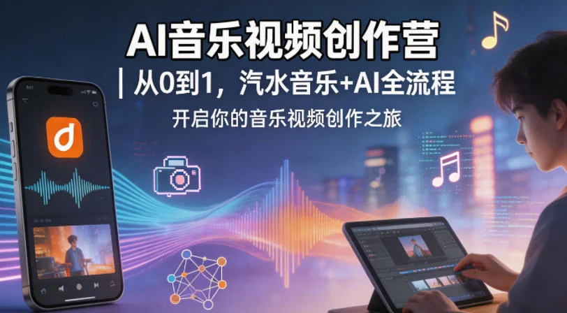 AI音乐视频创作营｜零基础入门，汽水音乐+AI全流程实战教学插图
