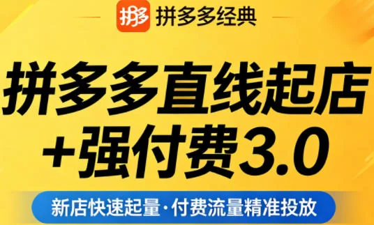 拼多多直通车起店+强付费3.0实操：稳定投产、突破流量瓶颈（2025年4月更新）插图