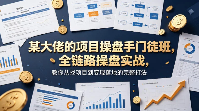 某大佬操盘手门徒班：全链路实战，从项目挖掘到变现落地的完整打法插图