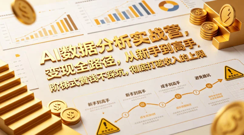 AI数据分析实战营：从新手到高手的变现全路径，阶梯式赚钱不踩坑，突破收入上限插图