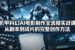机甲科幻AI电影全流程实战课：剧本创作到成片制作完整指南