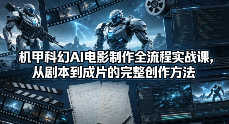 机甲科幻AI电影全流程实战课：剧本创作到成片制作完整指南插图