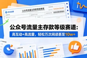 公众号流量主存款等级赛道攻略：高互动高流量，轻松突破万次阅读