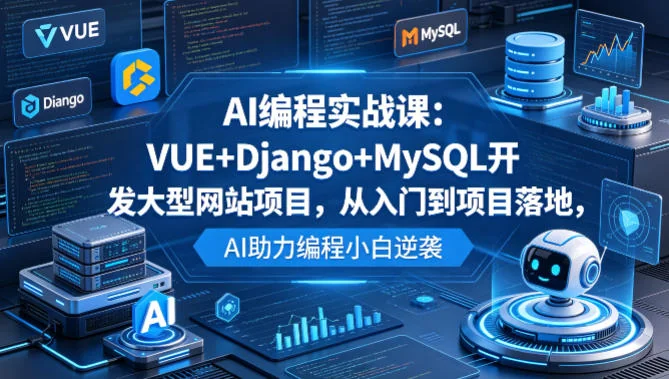 AI编程实战:Vue+Django+MySQL开发大型网站项目,零基础入门到项目落地插图 AI编程实战:Vue+Django+MySQL开发大型网站项目,零基础入门到项目落地插图
