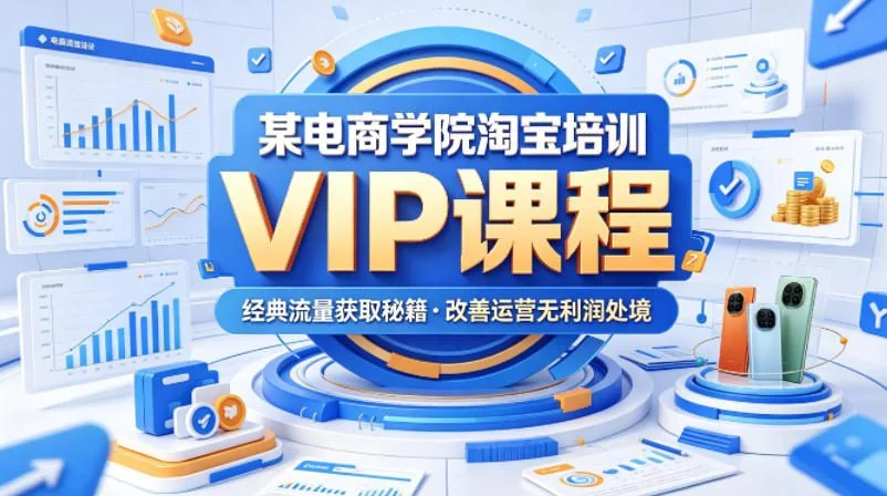 2026淘宝培训VIP课程:实用流量获取秘籍,破解运营无利润困局插图 2026淘宝培训VIP课程:实用流量获取秘籍,破解运营无利润困局插图