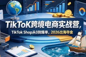 TikTok跨境电商实战营：TikTok Shop从0到爆单，2026出海夺金全攻略