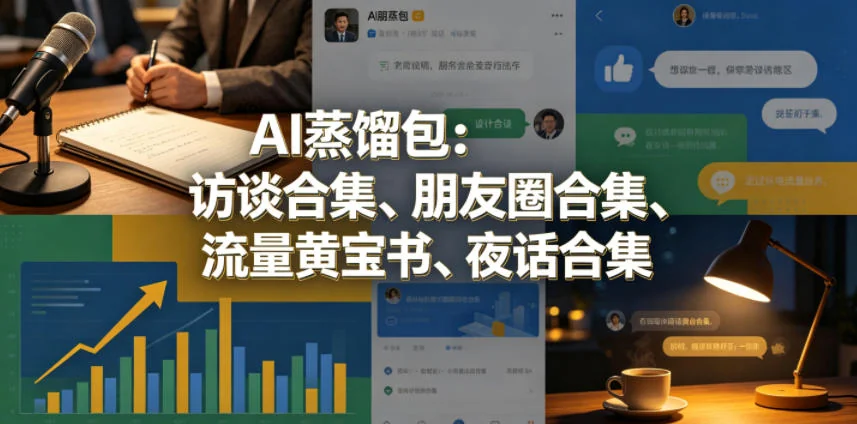 AI蒸馏包精华合集：访谈、朋友圈、流量黄宝书与夜话文档汇总插图