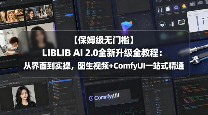 LIBLIB AI 2.0升级教程：图生视频+ComfyUI实操指南，从界面到精通一站式掌握插图