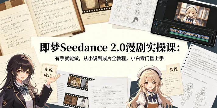 即梦Seedance 2.0漫剧实操教程：从小说到成片，零基础小白轻松上手全流程插图
