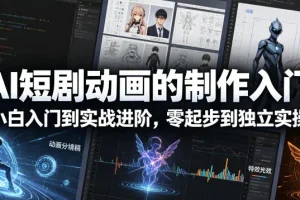 AI短剧动画制作入门：从零基础到独立实操的实战进阶指南