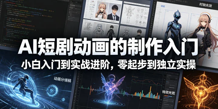 AI短剧动画制作入门:从零基础到独立实操的实战进阶指南插图 AI短剧动画制作入门:从零基础到独立实操的实战进阶指南插图