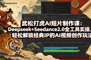 武松打虎AI短片制作课：Deepseek+Seedance2.0实操教程，零基础解锁经典IP视频创作