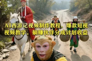 AI西游记视频制作教程：爆款短视频教学，伙伴分成计划收益指南