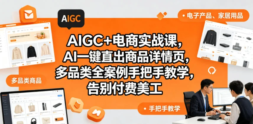 AIGC+电商实战:AI一键生成商品详情页,多品类案例手把手教学,告别付费美工插图 AIGC+电商实战:AI一键生成商品详情页,多品类案例手把手教学,告别付费美工插图