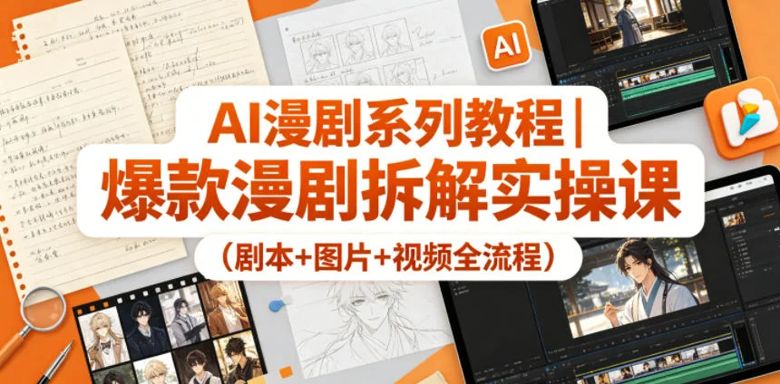AI漫剧制作全攻略:爆款拆解实操课(剧本+图片+视频全流程)插图 AI漫剧制作全攻略:爆款拆解实操课(剧本+图片+视频全流程)插图