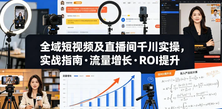 全域短视频与直播间千川实操指南:从流量增长到ROI提升的实战技巧插图 全域短视频与直播间千川实操指南:从流量增长到ROI提升的实战技巧插图