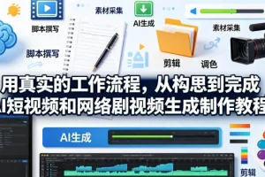 从构思到成片:AI短视频与网络剧生成制作教程(中英字幕,附真实工作流程)