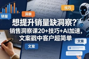 销售洞察课:20+技巧+AI加速,轻松提升销量,文案直击客户需求【双语字幕】