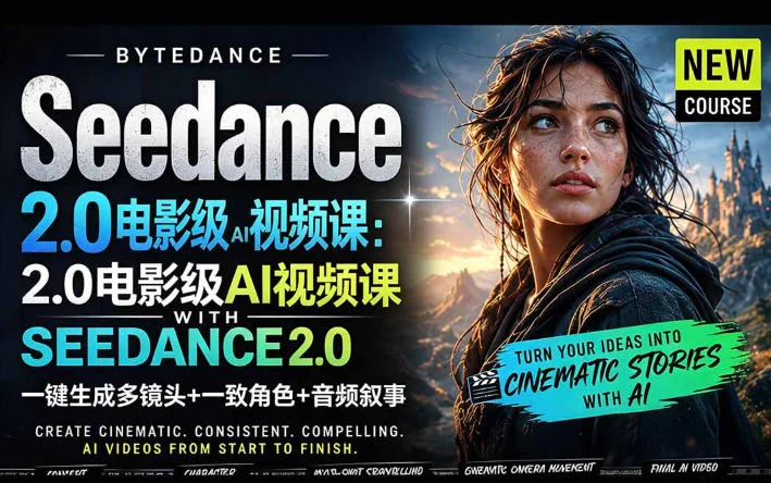 字节跳动Seedance 2.0 AI视频生成教程:一键制作多镜头、一致角色与音频叙事(中英字幕)插图 字节跳动Seedance 2.0 AI视频生成教程:一键制作多镜头、一致角色与音频叙事(中英字幕)插图