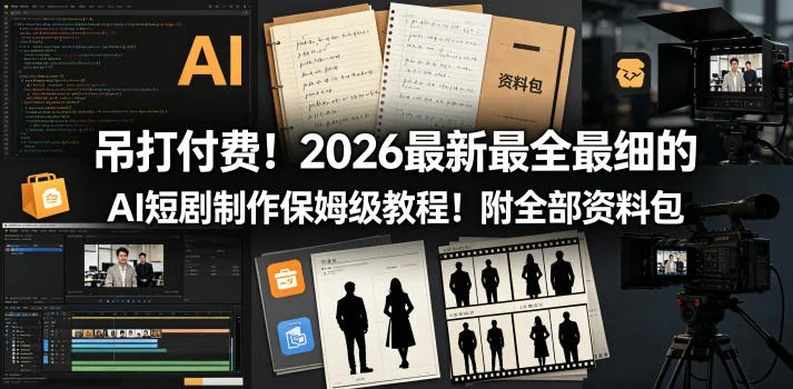 2026最新AI短剧制作保姆级教程:免费高效实用技巧,附完整资料包下载插图 2026最新AI短剧制作保姆级教程:免费高效实用技巧,附完整资料包下载插图