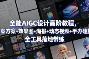 全能AIGC设计高阶教程:文案、效果图、海报、动态视频、手办建模全工具实战带练