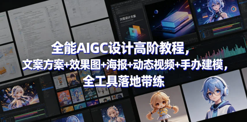 全能AIGC设计高阶教程:文案、效果图、海报、动态视频、手办建模全工具实战带练插图 全能AIGC设计高阶教程:文案、效果图、海报、动态视频、手办建模全工具实战带练插图