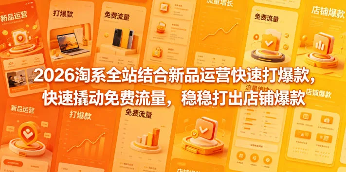 2026淘系全站新品运营攻略：快速打爆款、撬动免费流量，稳定打造店铺爆款（5月12日更新）插图