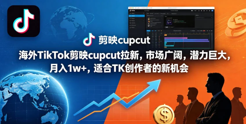 海外TikTok剪映CapCut拉新：市场潜力大，月入1万+，TK创作者不可错过的新机会插图