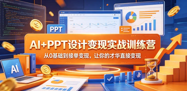 AI+PPT设计变现实战训练营:零基础入门到接单技巧,轻松实现技能变现插图 AI+PPT设计变现实战训练营:零基础入门到接单技巧,轻松实现技能变现插图