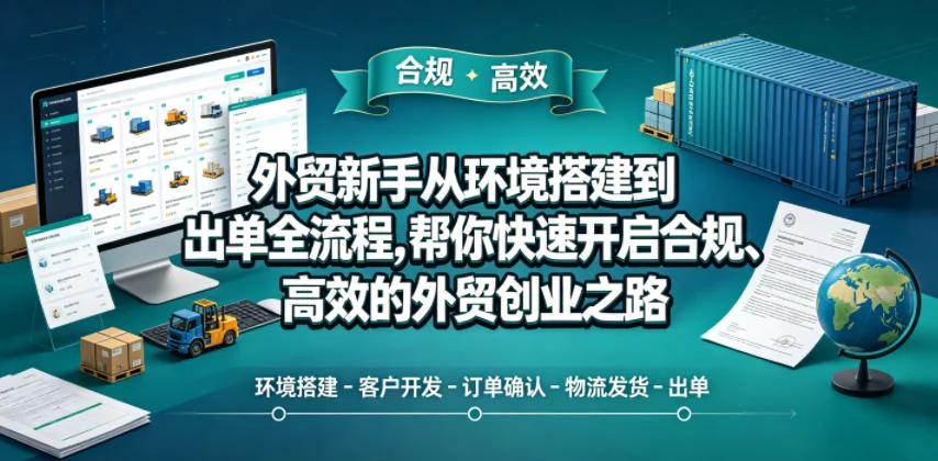 外贸新手必看:从环境搭建到出单的全流程指南,高效开启合规创业之路插图 外贸新手必看:从环境搭建到出单的全流程指南,高效开启合规创业之路插图