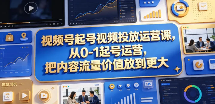 视频号起号运营课:从0到1高效投放,最大化内容流量价值插图 视频号起号运营课:从0到1高效投放,最大化内容流量价值插图