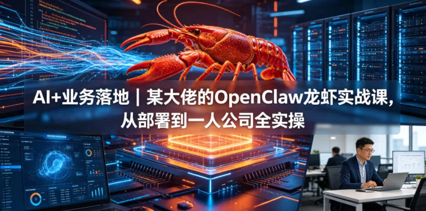 AI业务落地实战:OpenClaw小龙虾课,从部署到一人公司全流程实操插图 AI业务落地实战:OpenClaw小龙虾课,从部署到一人公司全流程实操插图