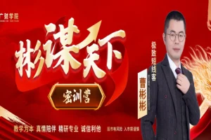 曹彬彬极致短线密训营：彬谋天下线下课视频+学习资料+版面指标实战解析