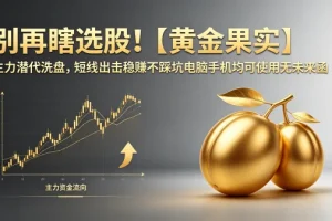 黄金果实主力潜伏洗盘指标:短线选股策略,电脑手机通用无未来函数