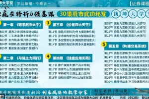 钱坤利乐老师《赢在转折》强基课30集：股市实战技巧与指标资料详解