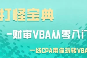 柳初阳《财审VBA从零入门》：Office自动化与数据分析实战课程