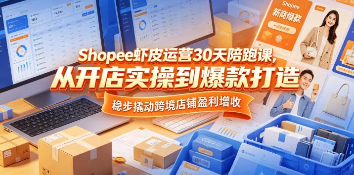 Shopee虾皮30天陪跑课：从开店实操到爆款打造，助你稳步提升跨境店铺盈利插图