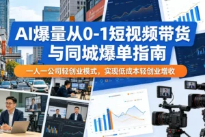 AI短视频带货与同城爆单指南：一人公司轻创业，低成本实现增收